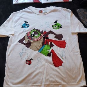 1997 Looney Tunes Bugs Taz Scuba Diving Shirt